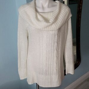 torrid Ivory Cowl Neck Sweater